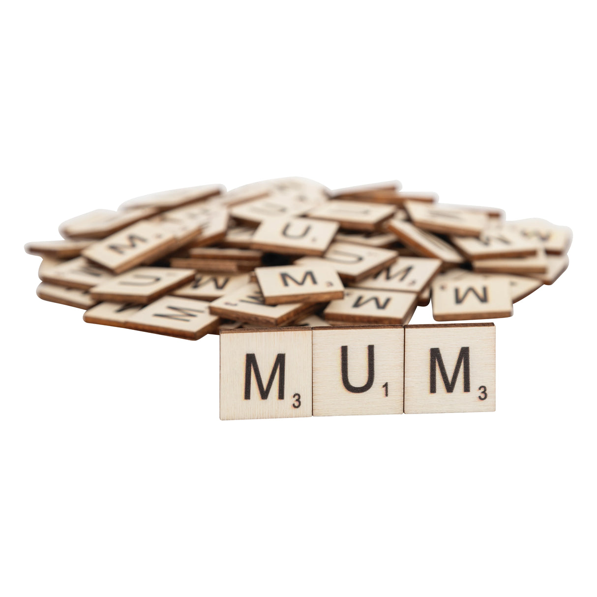 Wooden MUM Tiles - Pack of 90 - Modern Teaching Aids NZ