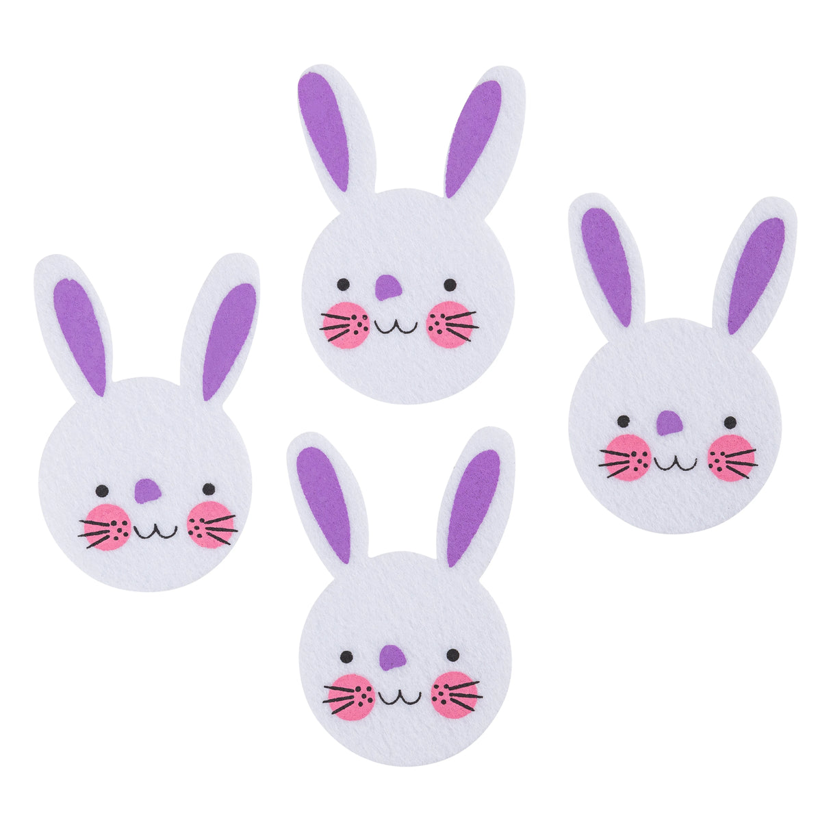 Felt Bunny Face Stickers - Pack of 100 - Modern Teaching Aids NZ