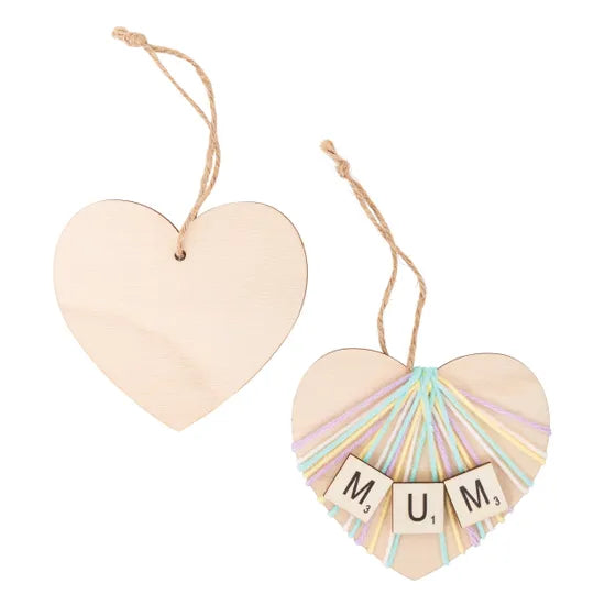 Wooden Heart Ornaments - Pack of 10 - Modern Teaching Aids NZ