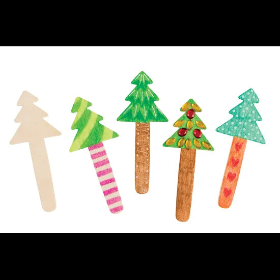 Wooden Tree Paddle Pop Sticks - Pack of 10 - Modern Teaching Aids NZ