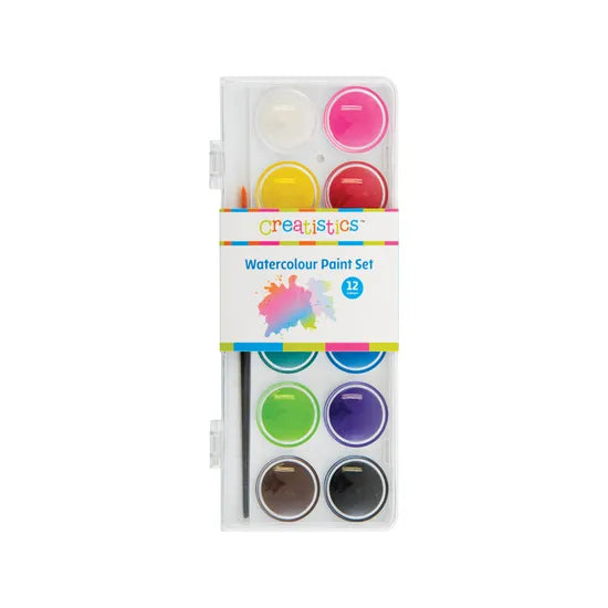 Creatistics Watercolour Palette - 12 Colours - Modern Teaching Aids NZ