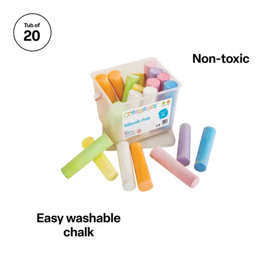 Sidewalk Chalk - Tub of 20 - Modern Teaching Aids NZ