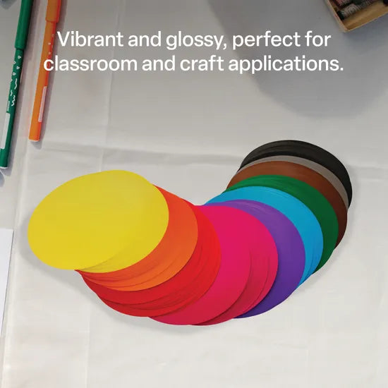 Creatistics Gloss Paper Circles 12 cm- Pack of 360 - Modern Teaching Aids NZ