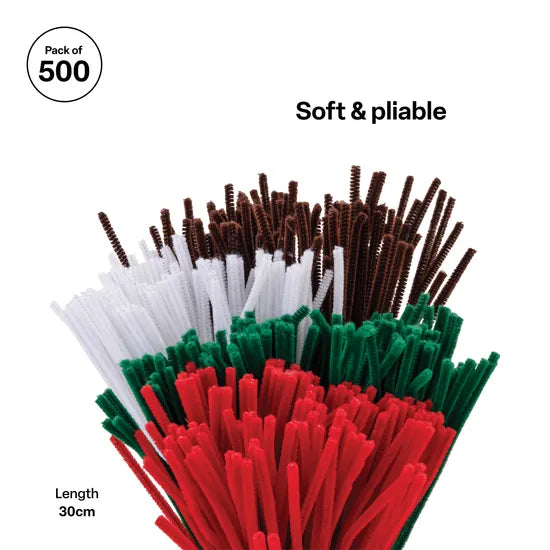 Christmas Pipe Cleaners Pack of 500 - Modern Teaching Aids NZ