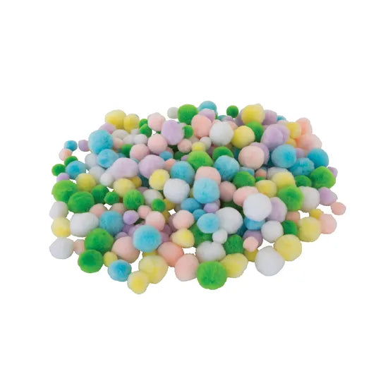Pastel Pom Poms - Pack of 300 - Modern Teaching Aids NZ