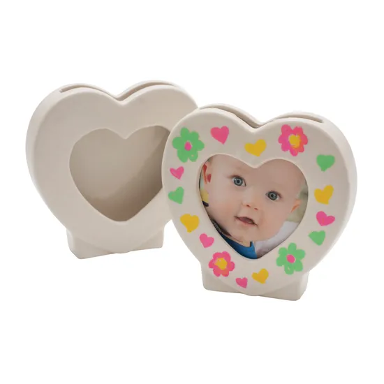 Porcelain Heart Frame - Pack of 10 - Modern Teaching Aids NZ