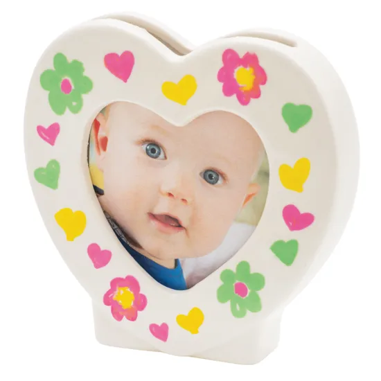Porcelain Heart Frame - Pack of 10 - Modern Teaching Aids NZ