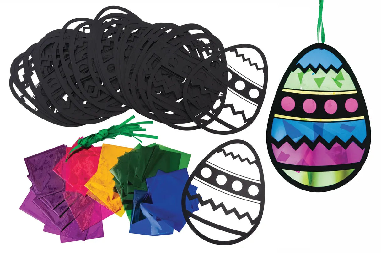 Stained Glass Easter Eggs - Pack of 20 - Modern Teaching Aids NZ