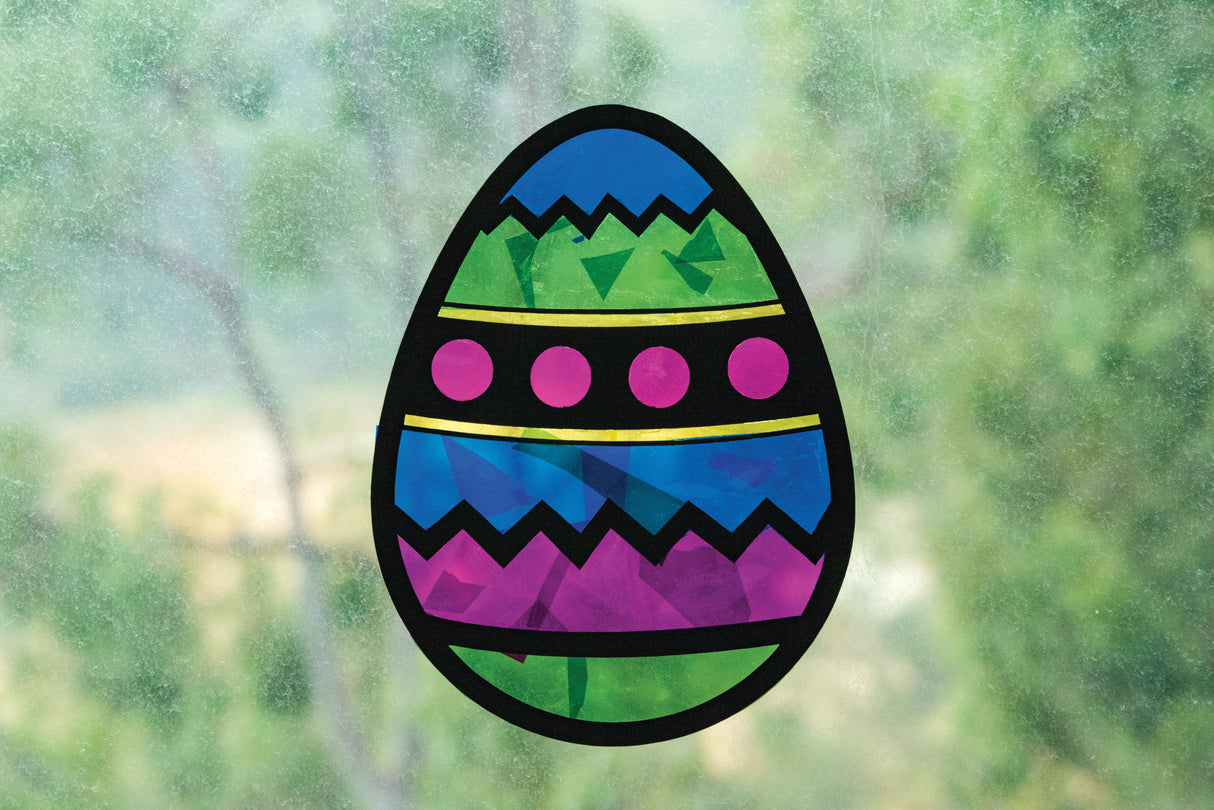 Stained Glass Easter Eggs - Pack of 20 - Modern Teaching Aids NZ