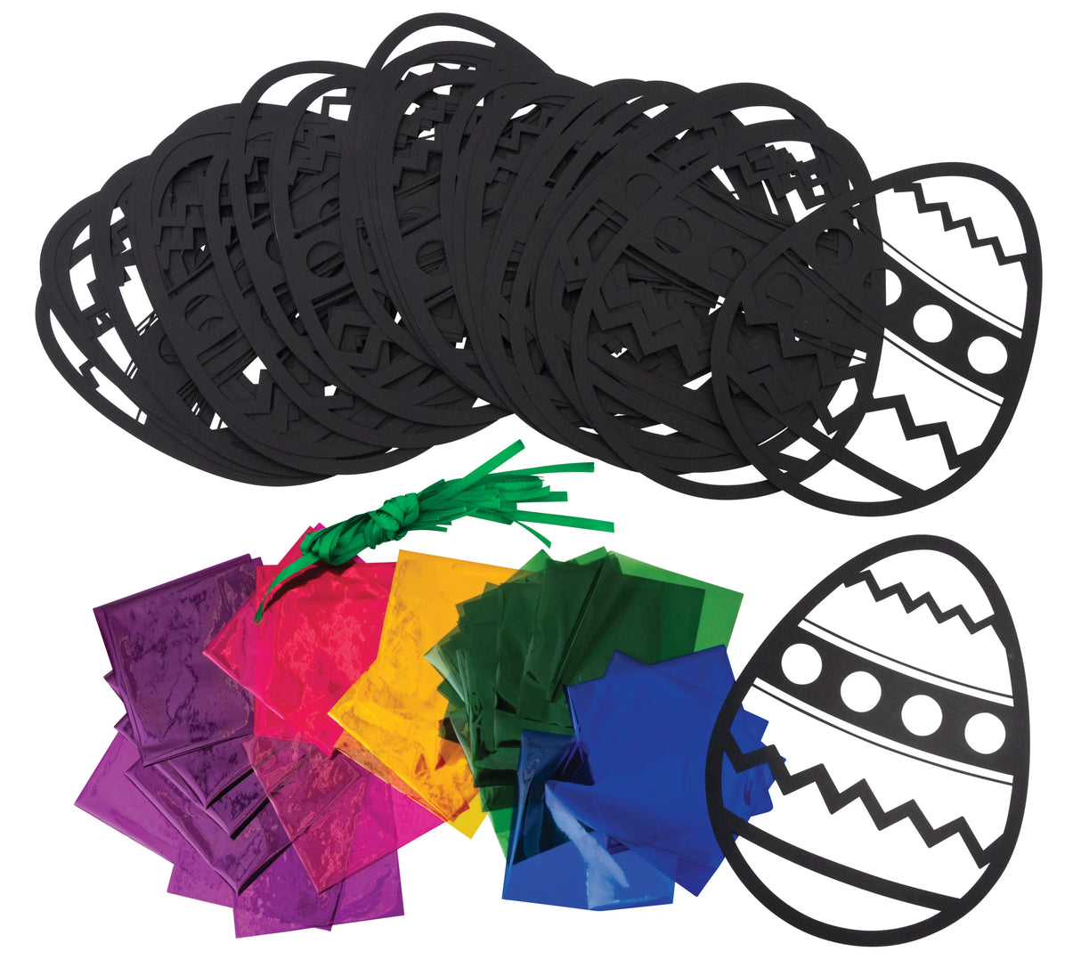 Stained Glass Easter Eggs - Pack of 20 - Modern Teaching Aids NZ