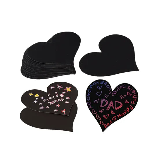 Scratch Art Hearts - Pack of 20 - Modern Teaching Aids NZ
