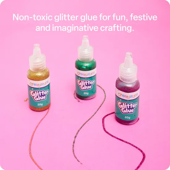 Creatistics Glitter Glue 20g 6 Colours - Pack 12 - Modern Teaching Aids NZ