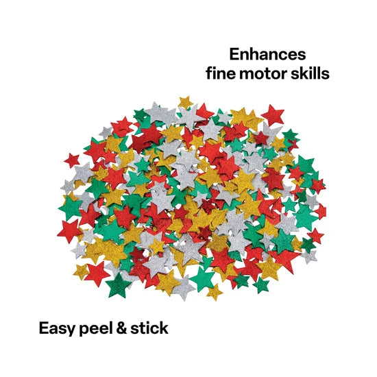 Glitter Star Stickers - Pack of 300 - Modern Teaching Aids NZ