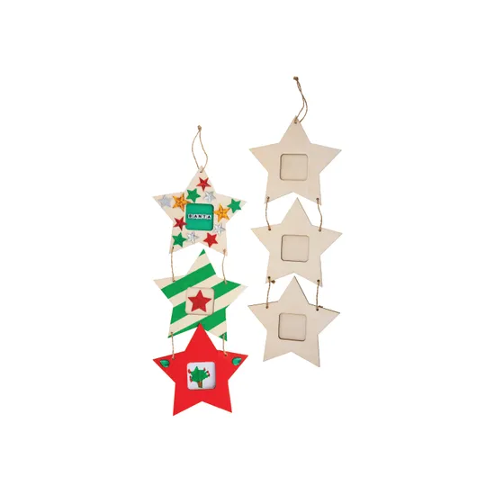 Wooden Star Photo Frames - Pack of 10 - Modern Teaching Aids NZ