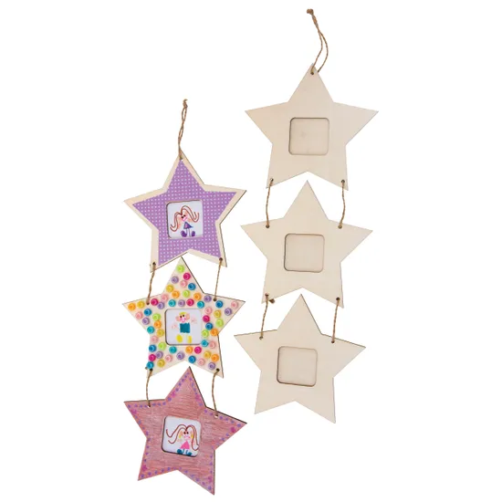 Wooden Star Photo Frames - Pack of 10 - Modern Teaching Aids NZ