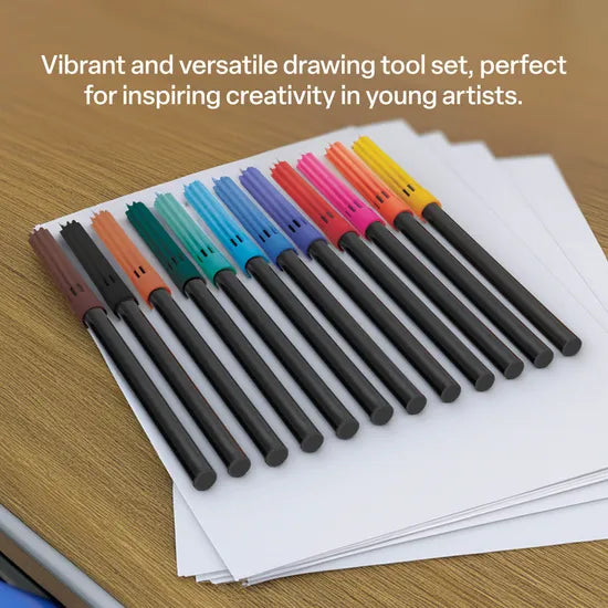 Creatistics Coloured Markers - Pack of 12 - Modern Teaching Aids NZ