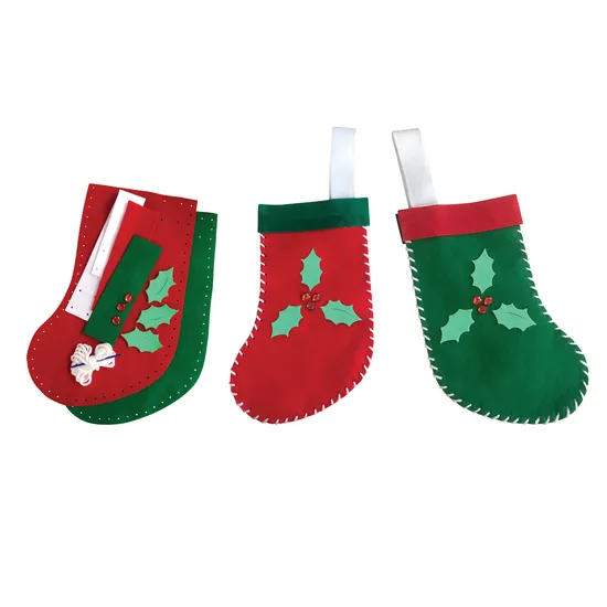 Creatistics Felt Stocking & Embellishments- Pack of 10 - Modern Teaching Aids NZ