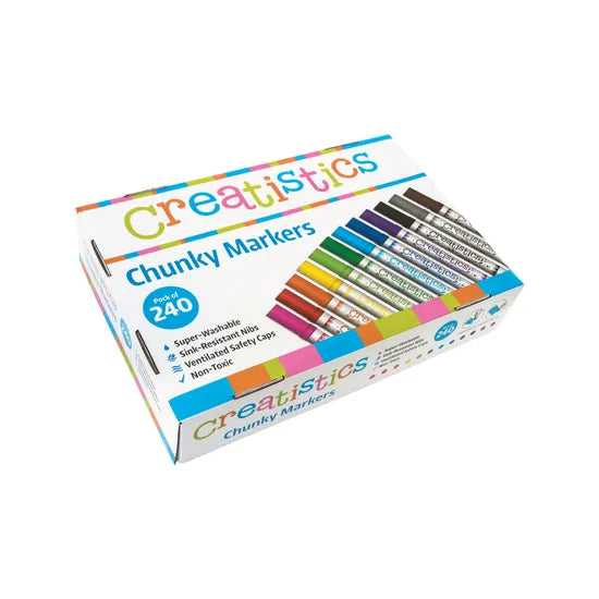 Creatistics Chunky Colouring Markers - Pack of 240 - Modern Teaching Aids NZ