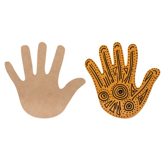 Wooden Hands - Pack of 10 - Modern Teaching Aids NZ