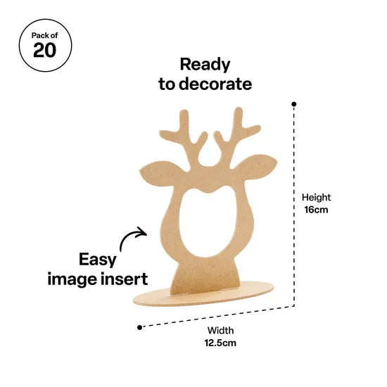 Reindeer Photo Frame - Pack of 20 - Modern Teaching Aids NZ