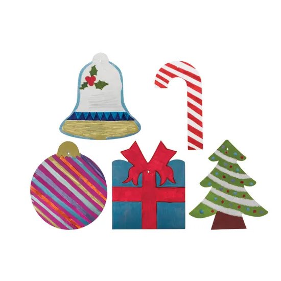 Cardboard Ornaments Asst - Pack of 40 - Modern Teaching Aids NZ