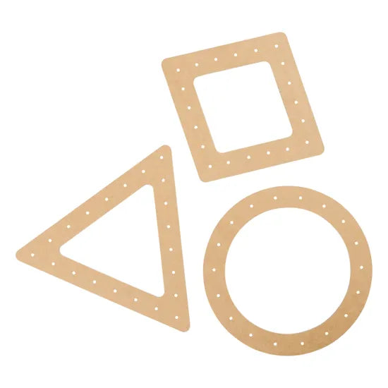 Wooden Weaving Shapes - Pack of 12 - Modern Teaching Aids NZ