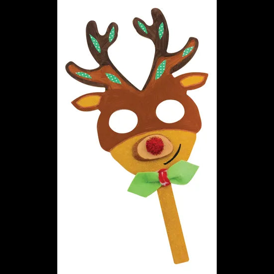 Wooden Reindeer Face Masks - Pack of 10 - Modern Teaching Aids NZ