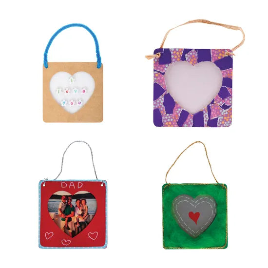 Creatistics Wooden Hanging Heart Frame- Pack of 10 - Modern Teaching Aids NZ