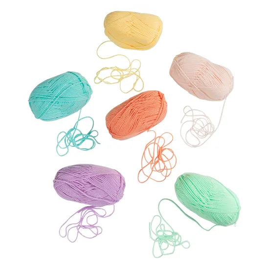 Pastel Acrylic Yarn - Pack of 6 - Modern Teaching Aids NZ