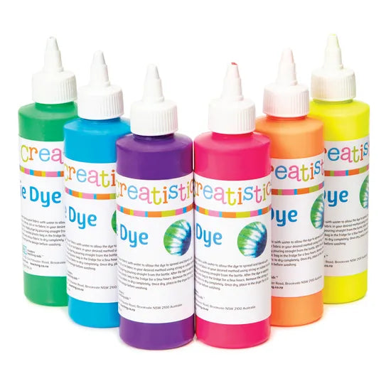 Creatistics Fluoro Tie Dye 250 ml - Set of 6 - Modern Teaching Aids NZ