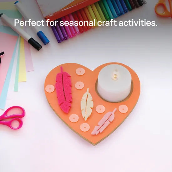 Heart Tealight Holder - Pack of 10 - Modern Teaching Aids NZ