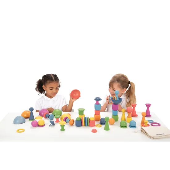 Rainbow Wooden Sorting Set - 84 Pieces - Modern Teaching Aids NZ