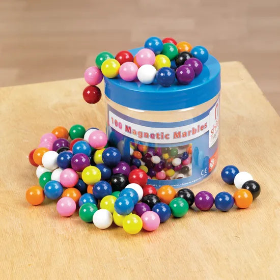 Magnetic Marbles in Tub - Set of 100 - Modern Teaching Aids NZ