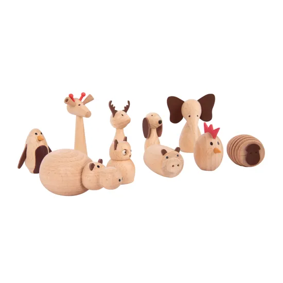 Wooden Animal Friends Set of 10 - Modern Teaching Aids NZ