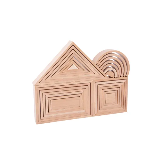 Natural Architect Blocks Set - 28 pieces - Modern Teaching Aids NZ