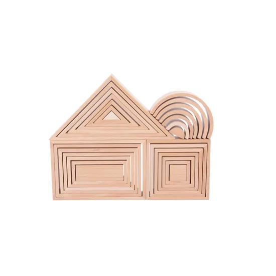 Natural Architect Blocks Set - 28 pieces - Modern Teaching Aids NZ