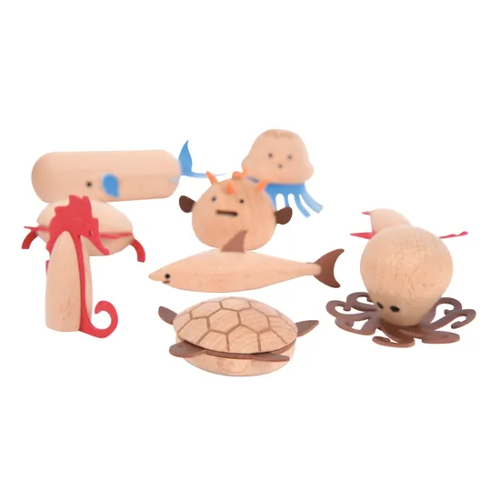 Wooden Sea Creatures Set of 10 - Modern Teaching Aids NZ