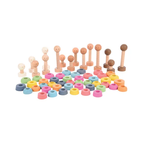 Rainbow Wooden Community People 15 Pieces - Modern Teaching Aids NZ