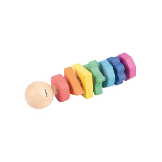 Rainbow Wooden Shape Twister - Modern Teaching Aids NZ