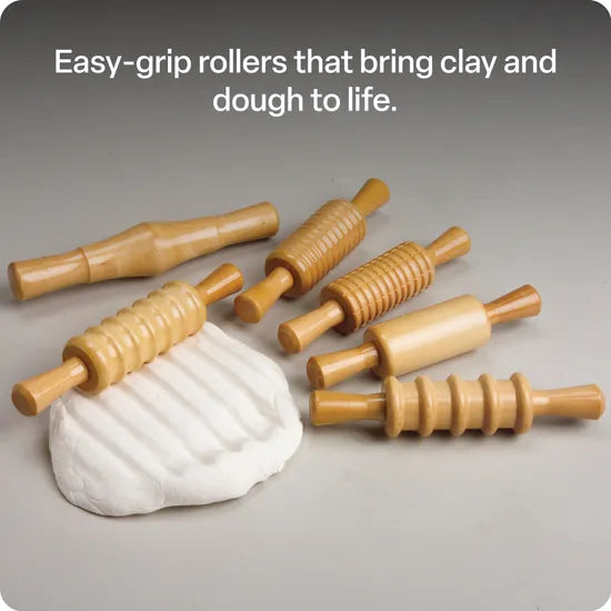 Clay Impression Rollers - Set of 6 - Modern Teaching Aids NZ