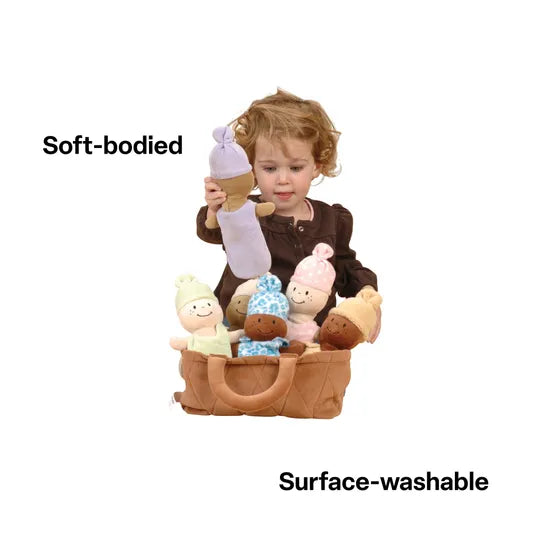 Basket of Babies Washable Doll Set of 6 - Modern Teaching Aids NZ