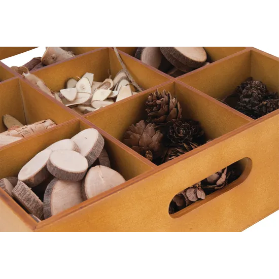 Wooden Sorting Tray - 9 holes - Modern Teaching Aids NZ