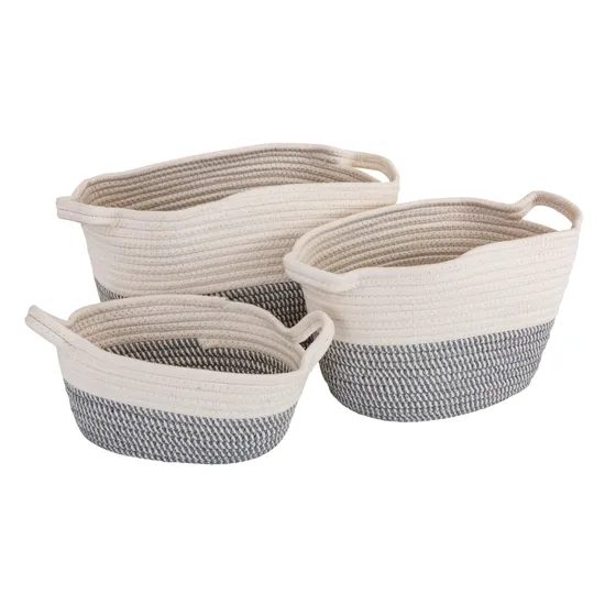 MTA Spaces - Woven Cotton Baskets - Set of 3 - Modern Teaching Aids NZ