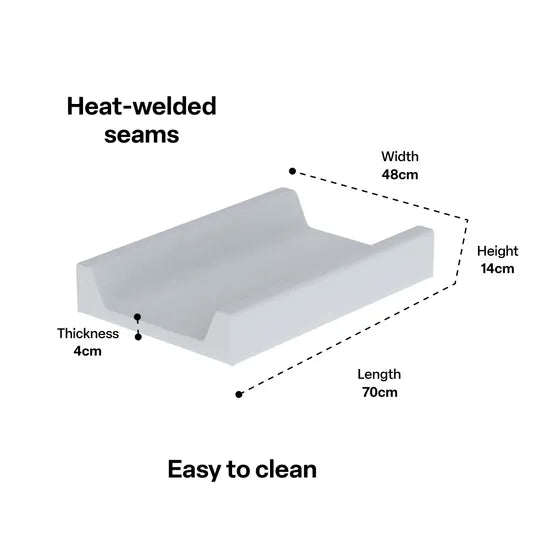 Max & Rosie Baby Change Mat Welded Seam - Grey 70x48cm - Modern Teaching Aids NZ