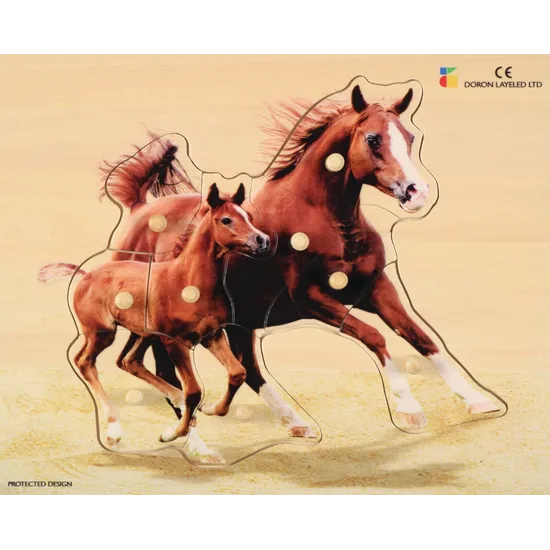 Wooden Horse Puzzle -9 Pieces - Modern Teaching Aids NZ