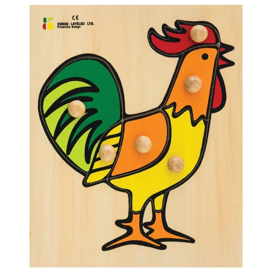 Rooster Knob Puzzle 6 Piece - Modern Teaching Aids NZ