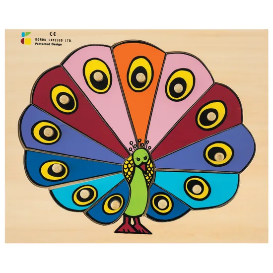 Peacock Mosaic Puzzle 12 Pieces - Modern Teaching Aids NZ