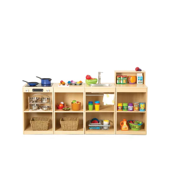 Natural Spaces Open Play Kitchen Set of 4 - Modern Teaching Aids NZ