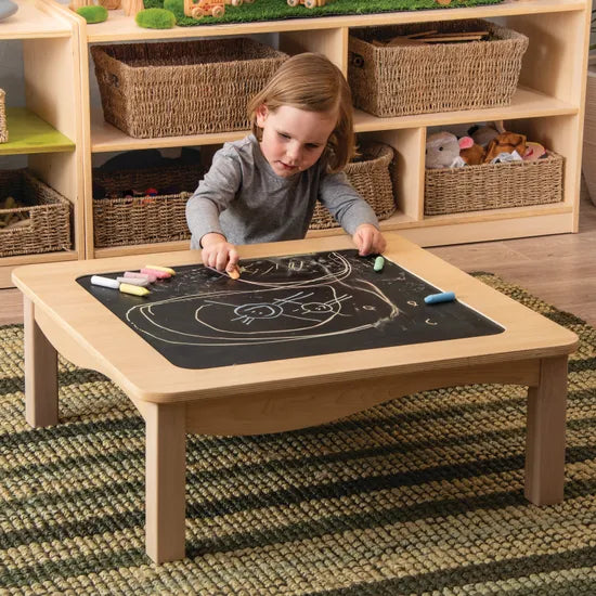 Natural Spaces Blackboard Low Table - 75x75x28 - Modern Teaching Aids NZ