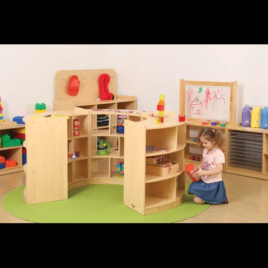 Natural Spaces - Open Back Triple Curved Shelf - Modern Teaching Aids NZ
